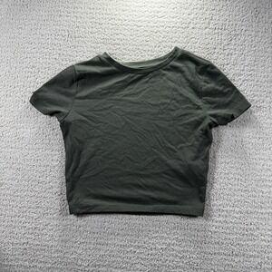Wild Fable Olive Green‎ Short Sleeve Crewneck Crop Top Size Small